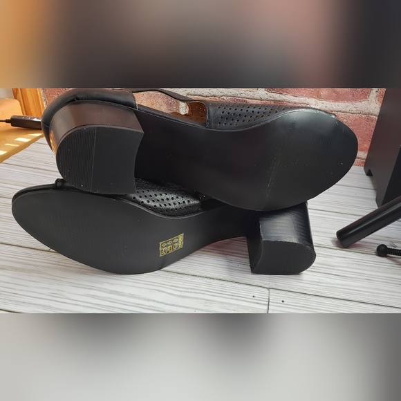 Dream Pairs black open-toed heels size 9½ NWOT (sw107) - Picture 8 of 9